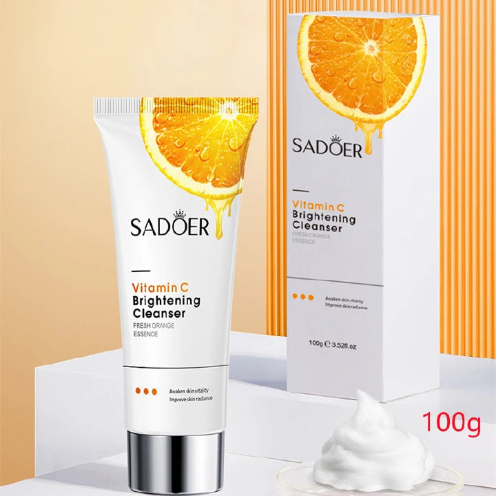 SADOER 27Pcs Skin Care Set Vitamin C Face Cleansers + Moisturizing lotion + Face Essence +Face Toner Tone+Eye Cream +20Pcs Masks +Lipstick + Hand Cream Gift set